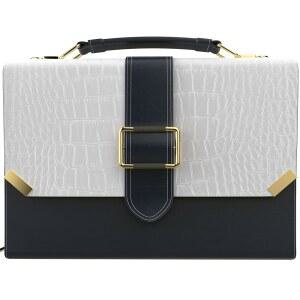 [포르르] dehite 여성용 성경 커버 케이스 u2013 휴대용 가방 큰 사이즈 피팅북 9.8 x 7.4 1.9 in 펜 슬롯 지퍼 포켓 어깨끈 프리미엄 pu 가죽 흑백 크리스천 선물