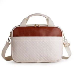 [포르르] 여성용 성경 커버 케이스, 대형 토트백, 지퍼 포켓이 있는 교회 휴대용 정리함/탈부착 가능한 펜 슬롯/어깨 스트랩