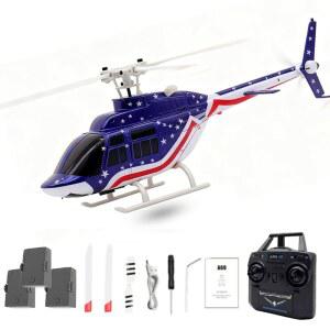 [포르르] acculentia rc era a60 미니 벨 206 헬리콥터, 고도 보류 기능이 있는 1/42 스케일 4채널 단일 로터 리모컨 애호가를 위한 rtf 취미 항공기 모델