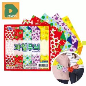 공작용 무늬색종이 400매 학습 과일 어린이집 시간 유치원 만들기 유아 재료 미술 종이접기 준비물 패턴