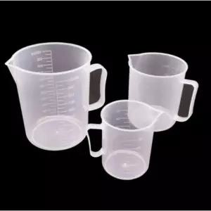 비커 측정컵 플라스틱 실험용 분량 실험실 도구 (WFKA8CU)