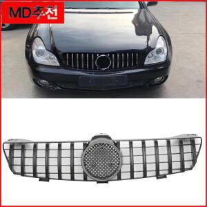 메르세데스 벤츠 CLS 클래스 W219 550 AMG 2005-2008용 프론트 그릴 GT 후드 센터 에어 인테이크 메쉬