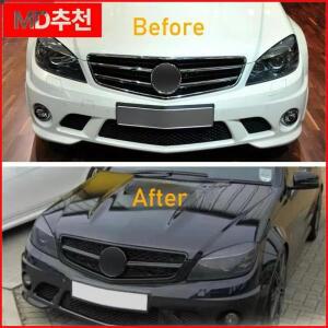 메르세데스 벤츠 C 클래스 W204 C63 AMG 2008-2011 프론트 범퍼 그릴, ABS 플라스틱 후드 메쉬 커버 교체