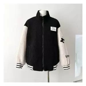 여성 겨울 후리스 패치 디자인 뽀글이 점퍼 야구점퍼 949646