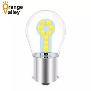 호환  LED 전구 자동차 조명 방향 지시등 후진 브레이크 등 R5W 3030 LED DRL P21W 1156 BA15S 1157 BAY15D