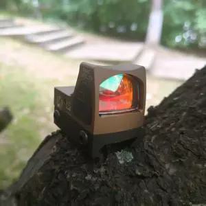 도트 사이트 글록 전술 광학 에어소프트 밝기 금속 조준기 광섬유 서바이벌 표준판.