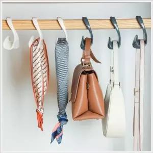 가방 핸드팩 책가방 스카프 넥타이 목도리 걸이대 화이트 (WFKAEWR)