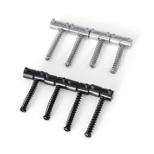 4현 고정밀베이스 일렉트릭 기타 교체 세트 팩 2 색 아연 합금베이스 브리지 안장 플레이트 블록 Y1QE