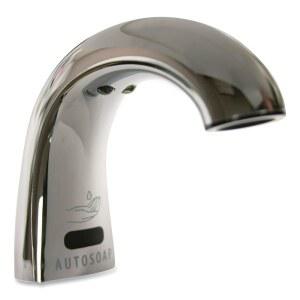 러버메이드 상업용 제품 공항/학교/사무실/상업용 욕실용 일회용 터치 프리 액체 폼 디스펜서, 크롬, 싱크대 수도꼭지