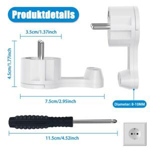 8개 슈코 있는 접지 초박형 커넥터 플러그 유로 250V 손잡이가 전원 접이식 각도 접촉