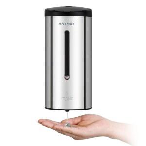 모든 건식 폴리싱 스테인리스 스틸 자동 비누 디스펜서, 욕실 차고 및 작업장을 위한 벽걸이형 25온스 대용량