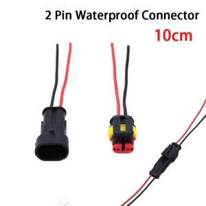 1피스 2 Pin Way Sealed Waterproof Electrical Wire Connector Plug Set auto with cable