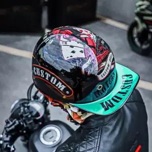 스냅백 헬멧 하이바 스냅백헬멧 유령 유리 반모 소두핏