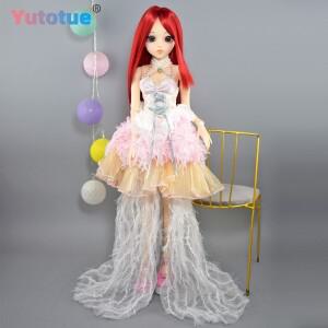 몽테조이 YUTOTUE 60cm 높이 소녀 인형 탈부착  공주 드레스 신발  가발 풀 세트 BJD 장난감 선물