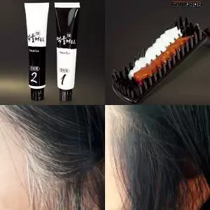 새치용 염색약 냄새없는 오징어먹물 세치 커버 1분 간편 염색 4종