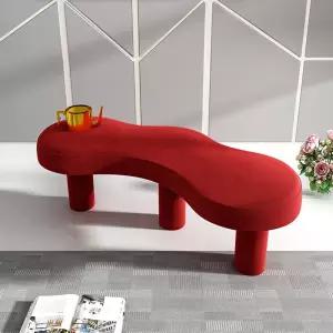 피넛 체어 벨벳 카페 소파 스툴 3인용 벤치 구름