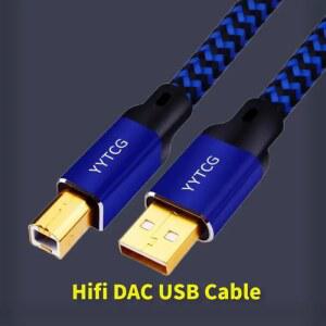 하이파이 DAC USB 케이블 믹서용 OCC 오디오 A 와이어 0 5M 디코더 블루 데이터 5M 6N B to 스피커 카드 하이엔드 사운드 타입 1M