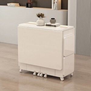 접이식 식탁과 의자 젠가 공간활용 수납 원룸 공간 투명접이식의자 선반 좁은 6인용