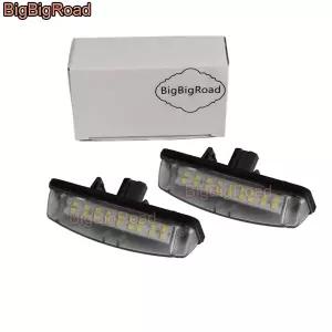 호환  BigBigRoad-자동차 번호판 조명 번호 프레임 라이트 미쓰비시 네이티바 챌린저 파제로 스포츠파제로