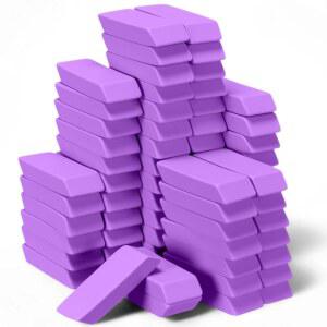 [미국배송] 웨어에이지 72 카운트 보라색 연필 지우개 직사각형 고무 벌크 미술 및 사무실 사용 교실 학습 드로잉 스케치 용품