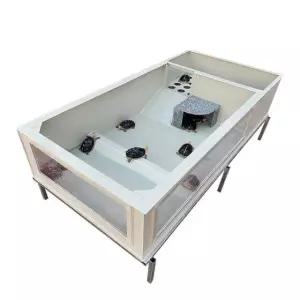 수조 거북이 반수생 초대형 사육장 플라스틱 육지 수족관 베이지 50cmX100cm