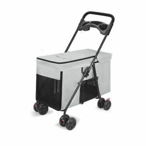 중형견 대형견 접이식 대형 58CM 블루 강아지 24KG 미만 외출 웨건 유모차 산책 반려견