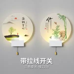 감성 인테리어 액자 빈티지 화분 디자인 꽃병 포인터 스위치가 달린 벽걸이 조명 침실 침대 옆 거실 배경