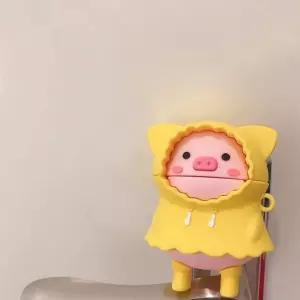 노란 우비 돼지 실리콘 에어팟 케이스 (WFKADUE)