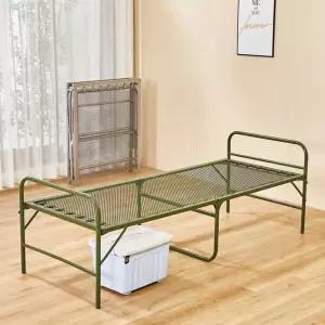 철제 침대프레임 접이식 평상형 그린 침대 침대틀 75cm 기숙사 이동식 깔판
