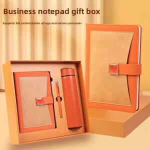 호환 비즈니스 선물 세트 A5 노트북 보온컵 펜 두꺼운 페이지 비누출 방지 잉크 노트북 사무용 문화 교육용품