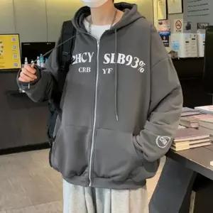 후드 남여공용후드집업 커플후드집업 집업 레터링후드 2색 오버핏후드 남자