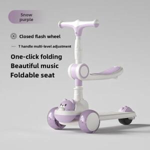 호라식 3in 1 유아용 스쿠터 부모용 푸시 핸들 시트가  야외 라이딩 장난감 남아 여아 생일 선물