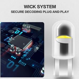 루보식 10PCS T10 W5W COB LED 전구 자동차 웨지 주차 조명 번호판 램프 돔 읽기 12V 유니버설
