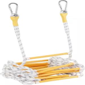 EMEKIAN 비상 화재 대피 사다리 난연 안전 연장 로프 2~6층 주택 재사용 가능한 컴팩트 휴대용 외부