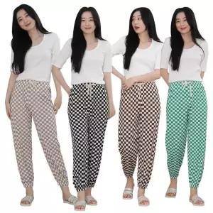 여름바지 여성바지 여성 팬츠 미주름 밴딩 홈웨 (WFKAMW5)