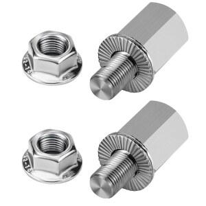 [미국배송] 징잔 2세트 자전거 허브 히치 어댑터 M10*1.0 스루 액슬 화물 반려동물 및 트레일러용 스테인리스 스틸 범용 트레일러 커플링 커넥터 304개