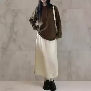 [다잇템] 여성 고무줄 치마 가능 착용 레이스 시즌리스 가을겨울용_24004519_588872