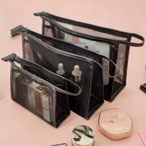 메쉬파우치 세면가방 여행용파우치 3종세트 병원 헬스장 바캉스 해외여행 수학여행