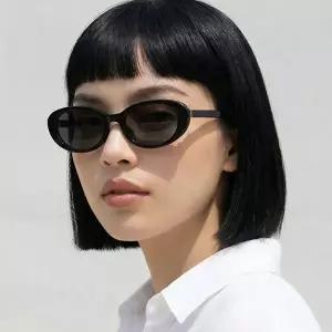 [생로랑] 선글라스 SLM154K 001 오벌 여성 아시안핏 명품 패션