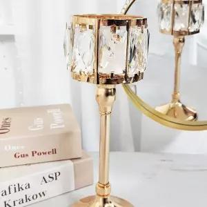 [하프클럽/]골드 크리스탈 촛대 M 캔들홀더 빈티지소품 빈티지촛