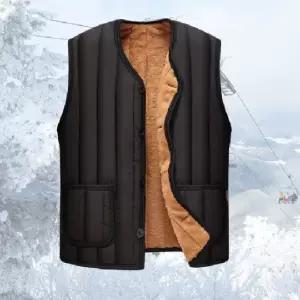기모 발열 조끼 남자 방한 베스트 겨울 등산 경량 작업 남성 브이넥 정장 플리스 조기