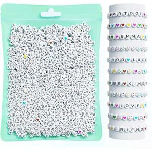 ARDOT 800개 우정 팔찌 제작 키트, 28가지 스타일 주얼리 용품 알파벳 구슬 세트 프레피 공예 아트