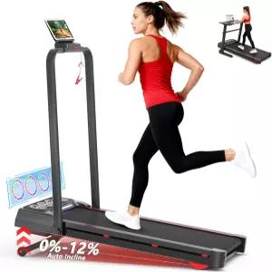 경사 및 핸들 바가 있는 조시르 워킹 패드 트레드밀 리모컨이 홈 오피스용 책상 아래 7.5mph