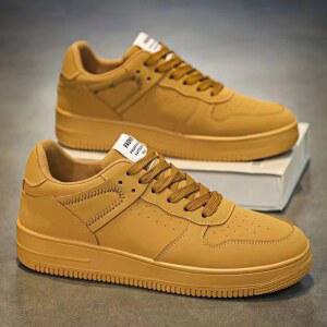 스니커즈 통기성 남성용 2024 레이스업 테니스화 패션 가죽 플랫 캐주얼 PU 신발