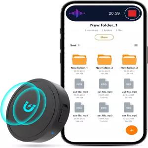 128G(1600시간) 자기 음성 활성화 레코더 - 나네잔 레코딩 장치 MP3 70시간 배터리 시간 업무용 USB-C