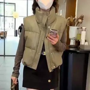 데일리 조끼 패딩 겨울 크리브 숏패 양털집업 데일리점퍼 집업 단추