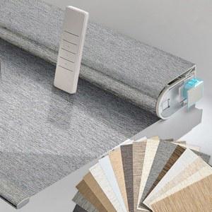 실내 창문을 위한 원격, 드릴 자동 롤러 음영 없음, 린넨 원단, 창문용 전기 블라인드, 그레이 C156-5, 맞춤형 사이즈의 퍼실럭스 스마트 전동 블라인드