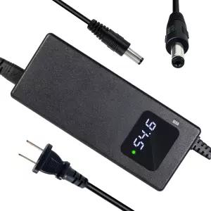 48V 13s 리튬 이온 배터리용 YZPOWER 54.6V 2A 배터리 충전기 실시간 충전 전압 내장 팬을 위한 HD