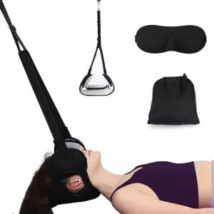 WEOATAR 신경을 위한 조절 가능한 목 견인 스트레처 스트랩 휴대가 간편하고 릴리스 버클 실내 또는 실외용