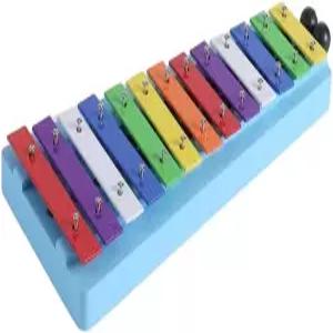 부투티 13 노트 글로켄슈필 실로폰 컬러풀 메탈 키 타악기 리듬 핸드헬드 악기 망치 2개 포함 초보자를